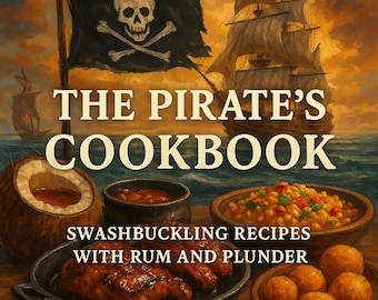 Pirate-Themed Recipe eBook | 20 Nautical Dishes with Rum, Seafood & Tropical Flavours | Digital Pirate Cookbook for Themed Parties