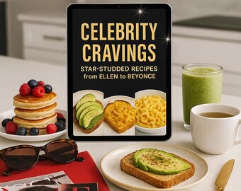 25+ Star-Inspired Dishes | Celebrity Recipes PDF Cookbook | Cook Like Beyoncé Kylie Ellen Gaga | Digital Download | Pop Culture Food