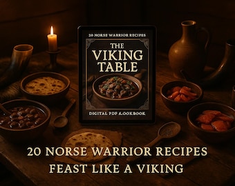 20 Viking Recipes PDF Cookbook | Norse Warrior Meals | Historical Cooking Guide | Digital Download | Medieval Feast Recipes