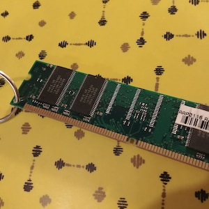 TECHNO KEYCHAIN *made from recycled RAM bars from old computers*