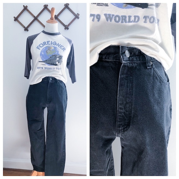 Vintage 90s Lee Black High Rise Mom Jeans 26”