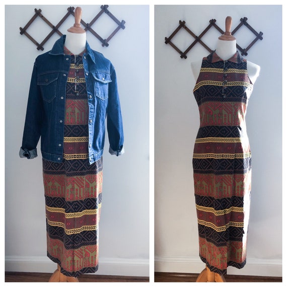 Vintage 90s Nicole Miller Sleeveless Southwest Pri