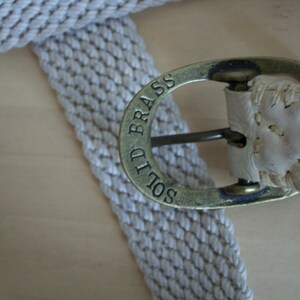 Vintage 1970s White and Brass Rope Belt image 3