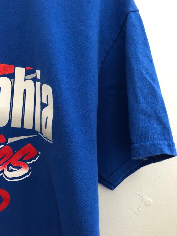 Vintage 90s Philadelphia Phillies Blue Logo Tee M… - image 4