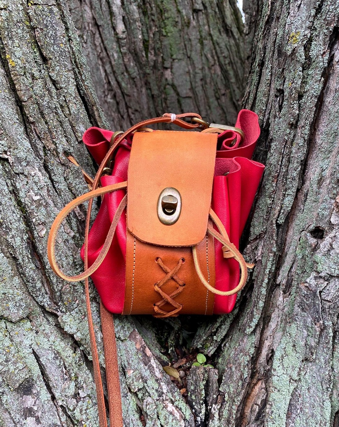 Leather Renaissance Faire Bag: Hand-stitched Travel Pouch - Etsy