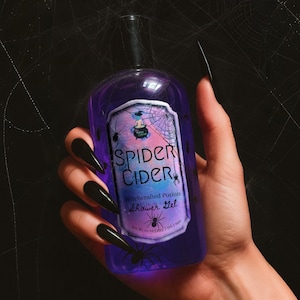 Grape Blackcurrant Soda Scented Body Wash SPIDER CIDER Shower Gel, Bubble Bath, Hand Soap, Shampoo