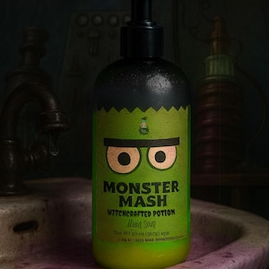 Body Wash MONSTER MASH Scented in Caramel Apple - Shower Gel, Bubble Bath, Hand Soap, Shampoo