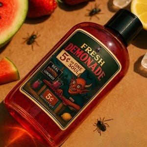 Body Wash FRESH DEMONADE Scented in Watermelon Strawberry Lemonade - Shower Gel, Hand Soap