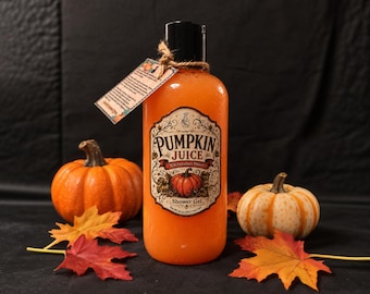 Body Wash Pumpkin Apple Scented PUMPKIN JUICE, Shower Gel, Hand Soap
