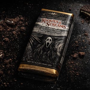 Chocolate Bar KOOKIES & SCREAMS Oreo Stuffed Chocolate, Cookies and Cream, Kadaifi Dough, Dubai Chocolate inspired filled chocolate