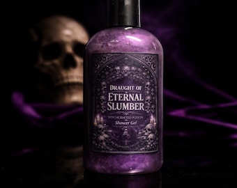 Gel de ducha y jabón de manos ETERNAL SLUMBER con aroma a lavanda y sándalo.