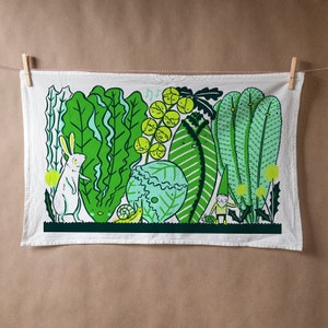Sac à vaisselle en sac de farine sérigraphié Greens Garden