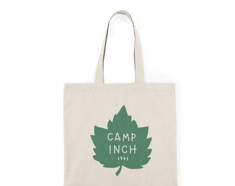 camp inch green leaf tote bag . susan sharon twin canvas shoulder purse
