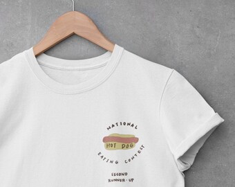 hot dog eating contest champion tee . second runner up shirt