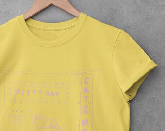 here kitty kitty strip club shirt . novelty cat lady tee