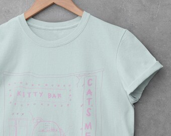 kitty cat bar shirt . local cats meow club tee xxx
