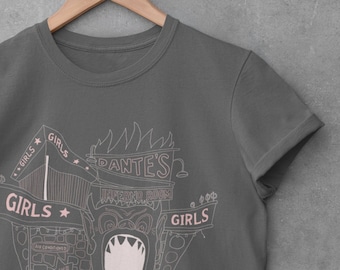 dantes inferno strip club shirt . xxx house dive bar tee