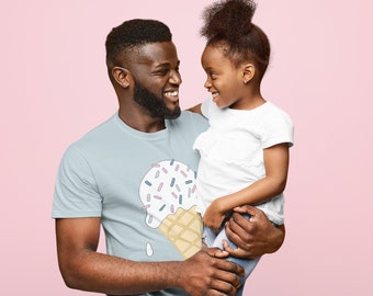 giant ice cream cone shirt . vanilla sprinkles sweet treat tee