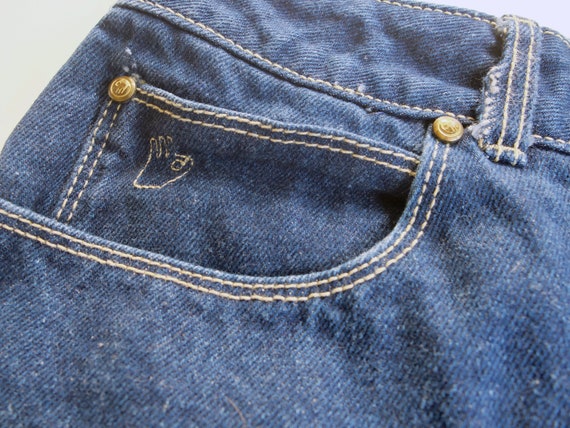 high waist Sasson jeans . dark blue denim . cropp… - image 10