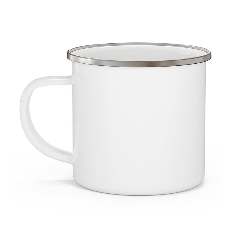 WELL. I almost had to wait coffee mug . Joanna Stayton Overboard enamel cup image 3