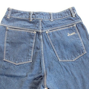 high waist Sasson jeans . dark blue denim . cropped bell bottoms . wide leg pant .medium .sale image 7