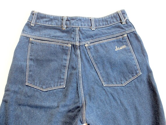 high waist Sasson jeans . dark blue denim . cropp… - image 7