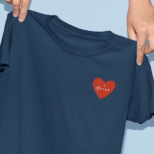 I VOTED heart tee . 2020 election and all future elections