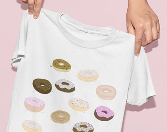 pink sprinkle donut tee . yes yep yep good . doughnut sweet treat shirt