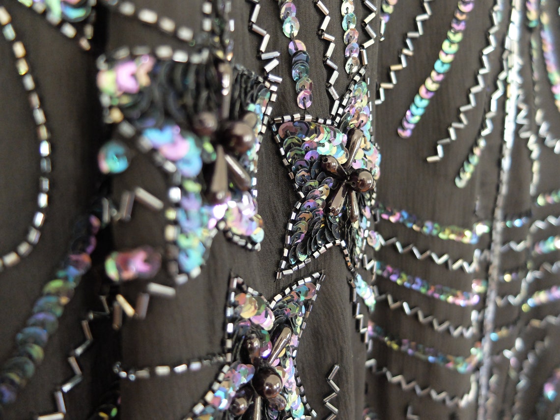 Shooting star sequin jacket . 1980 vintage razzle dazzle silk | Etsy