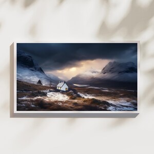 Framed TV, Winter Landscape -Scottish Highlands Inspired - Samsung TV -  Digital Download -  Digital Landscape Art