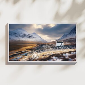 Framed TV Winter Landscape -Scottish Highlands Inspired - Samsung TV -  Digital Download -  Digital Landscape Print