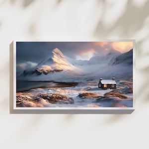 Framed TV Winter Landscape -Scottish Highlands Inspired - Samsung TV -  Digital Download -  Digital Landscape Art