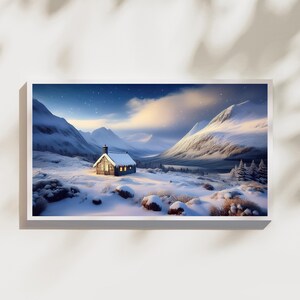 Winter Mountain Landscape – Framed TV -Scottish Highlands Inspired - Samsung TV -  Digital Download -  Digital Landscape Print