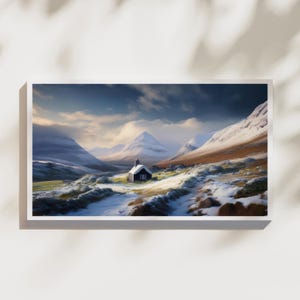 Framed TV Winter Landscape -Scottish Highlands Inspired - Samsung TV -  Digital Download -  Digital Landscape Art