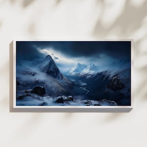 Dramatic Framed TV, Winter Landscape -Scottish, Highlands Inspired - Samsung TV -  Digital Download -  Digital Landscape Art