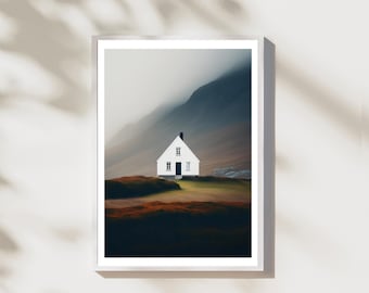 Glencoe Inspired Art Print | Scottish Highlands | Misty Mountain Cottage | Art Print , Poster | Home Decor | Scotland Landscape