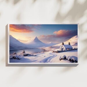Winter Mountain Landscape – Framed TV -Scottish Highlands Inspired - Samsung TV -  Digital Download -  Digital Landscape Print