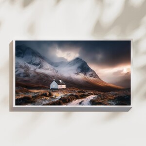 Framed TV, Winter Landscape -Scottish Highlands Inspired - Samsung TV -  Digital Download -  Digital Landscape Art