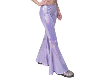 Leggings acampanados de discoteca / mallas para mujer / pantalones rave / pantalones de festival / retro / baile / fitness / lencería / quemador