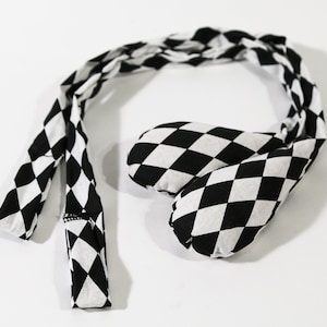 Cotton Practice Sock Poi: Black/White Checker, Beginner Friendly