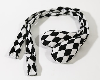 Cotton Practice Sock Poi: Black/White Checker, Beginner Friendly