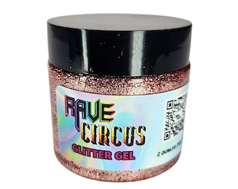 Glitter Gel - Blush Pink Fine Glitter | sparkle body gel | aloe based | skin safe glitter