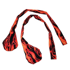 Cotton Practice Sock Poi: Flames Design, Beginner Friendly