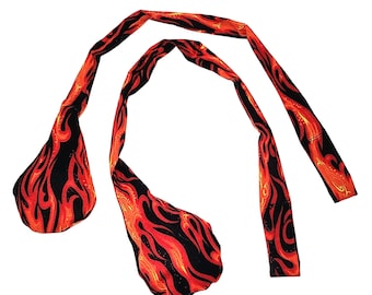 Cotton Practice Sock Poi: Flames Design, Beginner Friendly