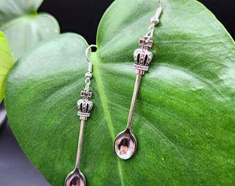 Spoon Earrings: Sterling Silver Hooks, Quirky Spoonie Jewelry