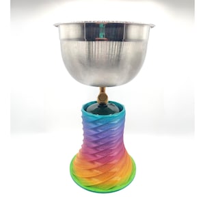 Burbujeador de fuego – Brasero de acero inoxidable con conexiones de propano de latón y soporte