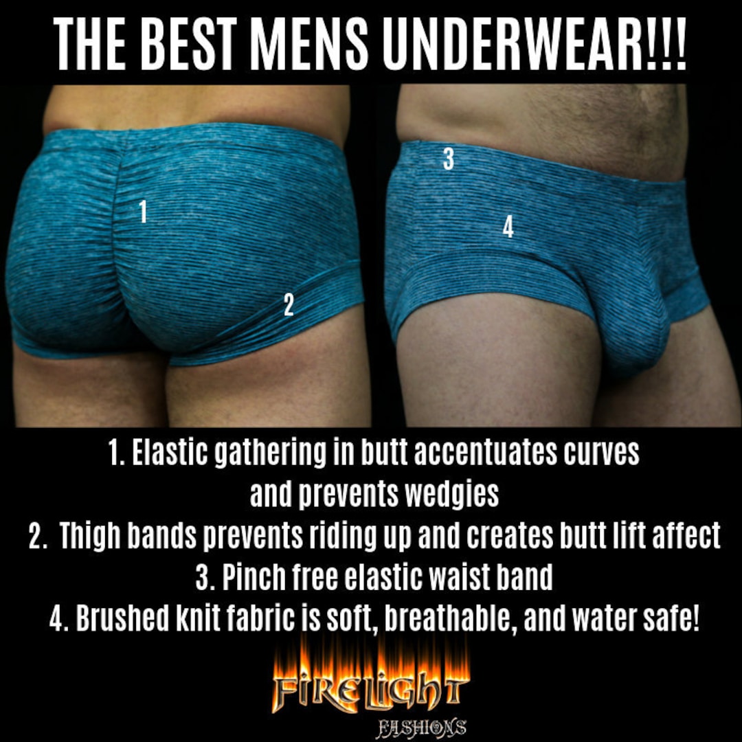 Brushed Elastic Band Pants Men Underwear Elastic Waistband