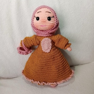 Handmade Amigurumi Hijab Baby,Handmade Soft Toy for Kids,Amigurumi Muslim Baby Doll with Hijab,Handmade Muslim Doll with Hijab,Handmade,