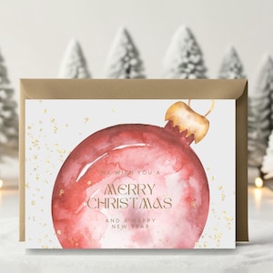 Bolha digital de Feliz Natal, Cartão de Feliz Natal, Cartões de Natal para impressão, Cartão de felicitações, Cartões de feriados, Download digital