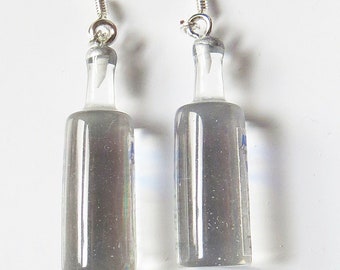 Miniture bottles of vodka earrings